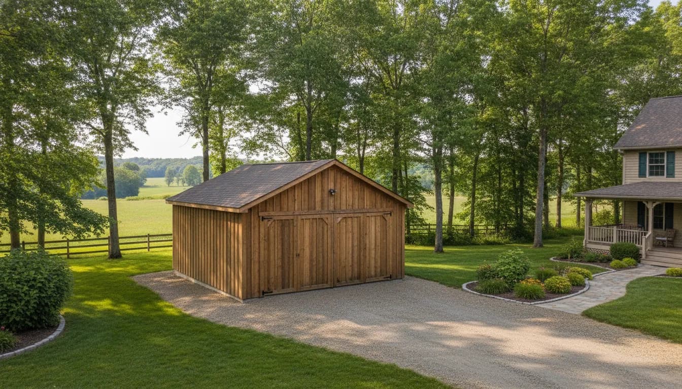 Wood portable garage for sale protecting vehicles and equipment