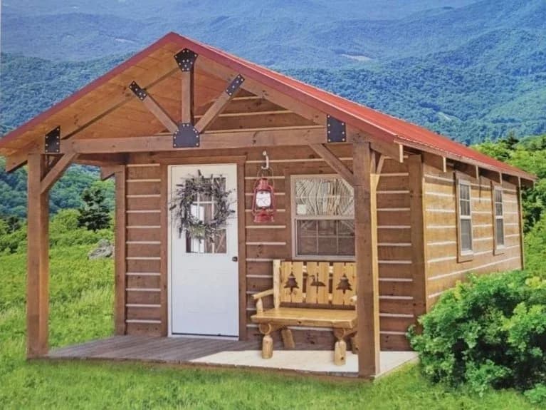 Utility Log Siding Cabin 12 x 32